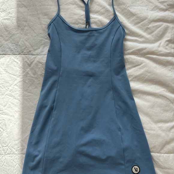 Vuori One Shot Tennis Dress Women's Performance DressColor Isle Blue